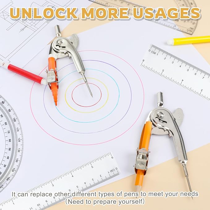 20 Pieces Geometry Math Set Compass — view 5