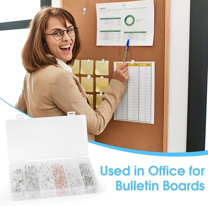 290 Pcs Push Pins, 6 Style Thumb Tacks Set — view 6