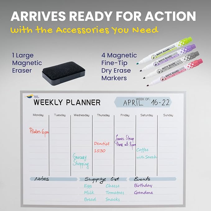 Magnetic Weekly Planner for Fridge — view 8