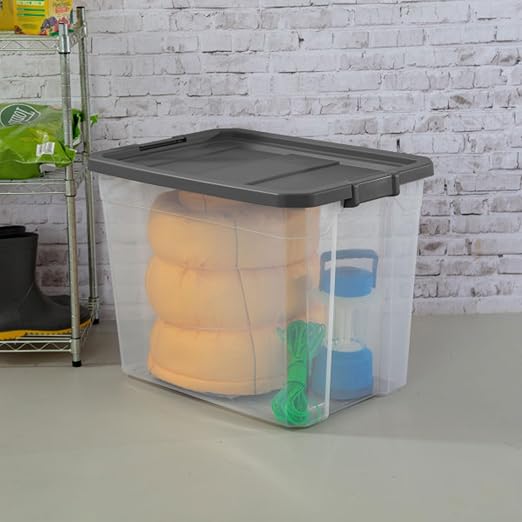 Sterilite 16-Pack Modular Stacker Box, Durable Clear Plastic Storage Bins — view 4