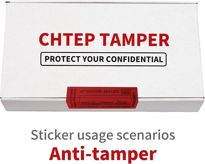 ChtepTamper 100 Pieces Total Transfer Tamper-Evident Stickers Security Labels — view 6
