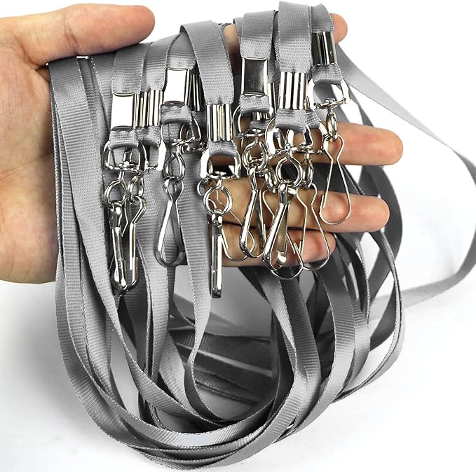 Beebel Grey Lanyard Bulk Lanyards — view 3