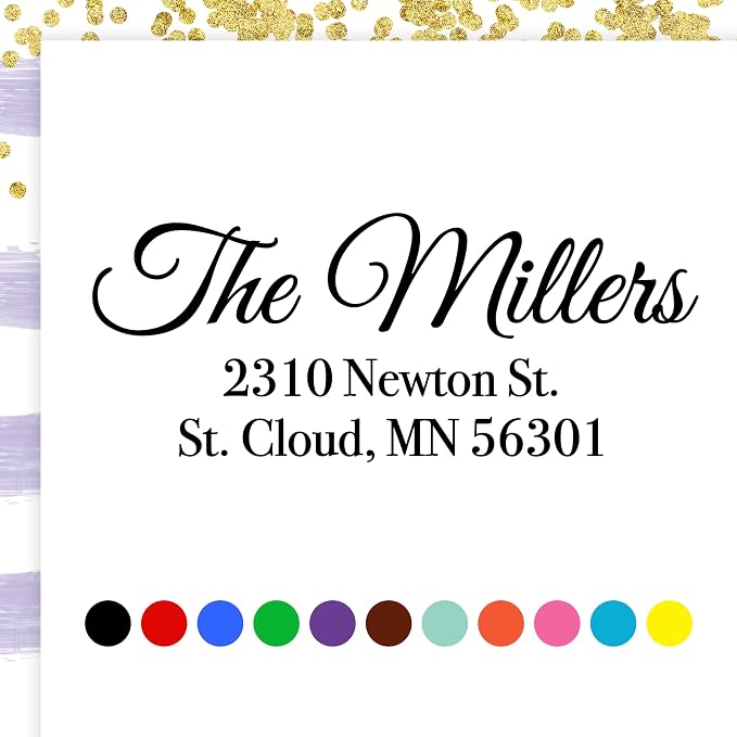 ExcelMark Personalized Return Address Stamp – Custom Self Inking Rubber Stamp