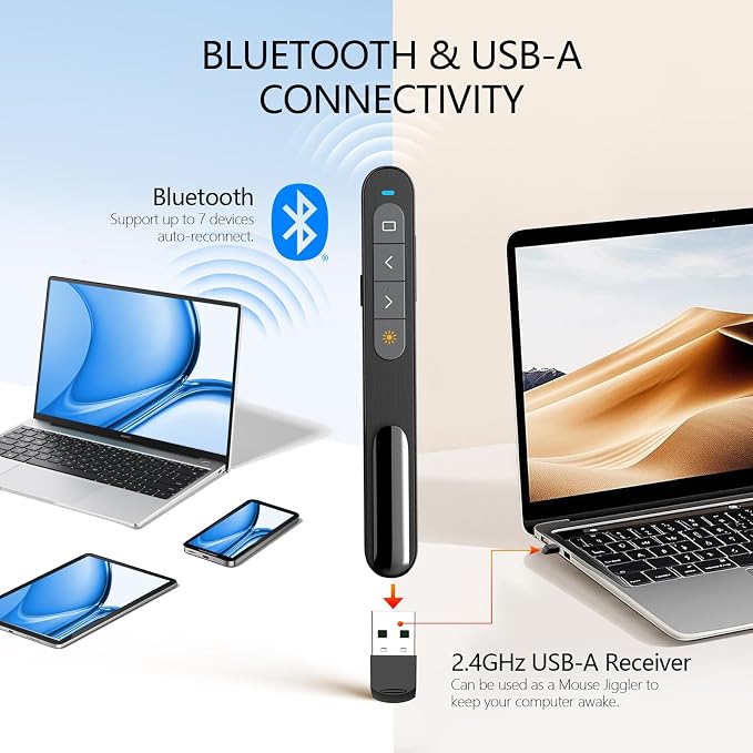 Norwii Rechargeable Bluetooth Presentation Clicker — view 2