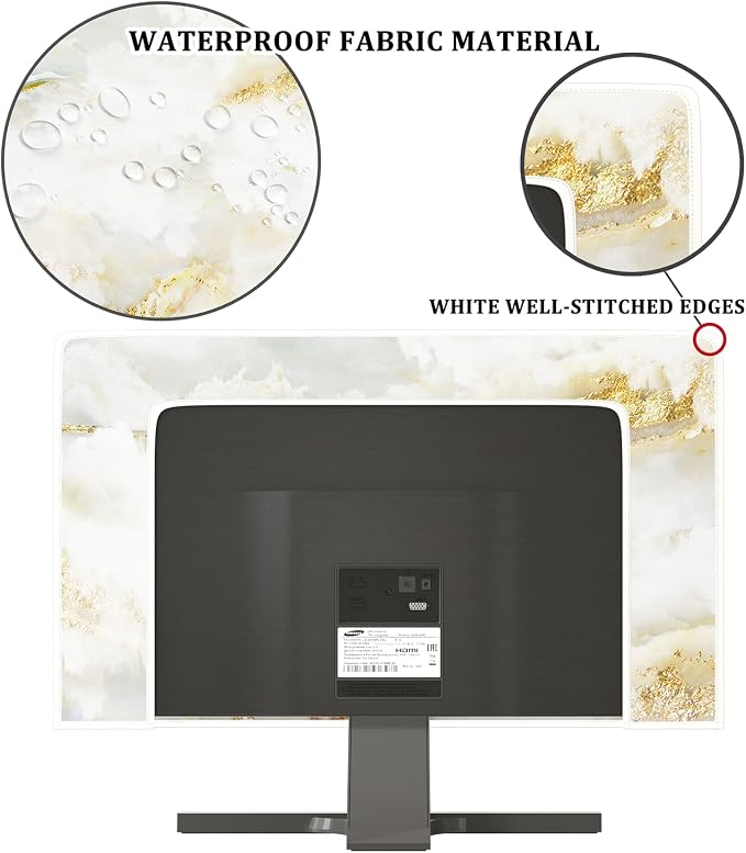 Baocicco White Gold Waterproof TV Display Screen Cover — view 3