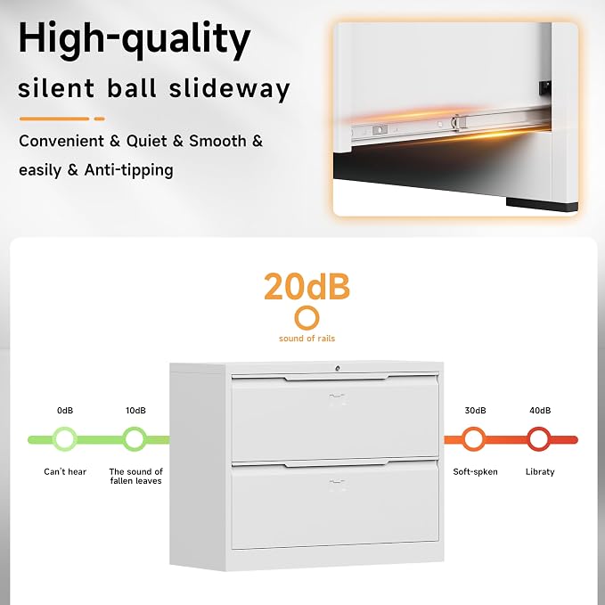 Bestoo 2-Drawer Lateral File Cabinet — view 7
