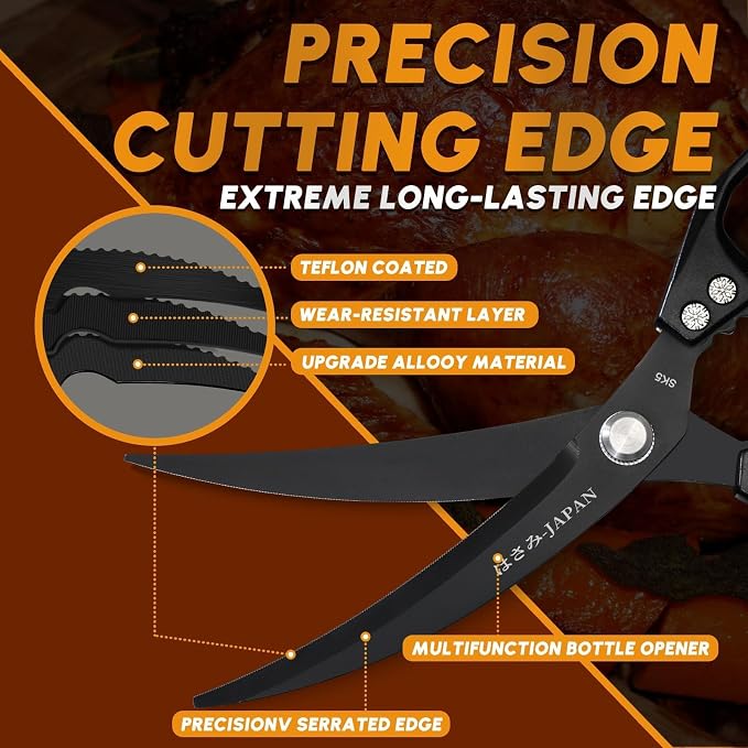HUUSK Kitchen Scissors Set Black — view 3