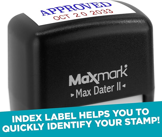 MaxMark Self-Inking Rubber Date Office Stamp — view 3