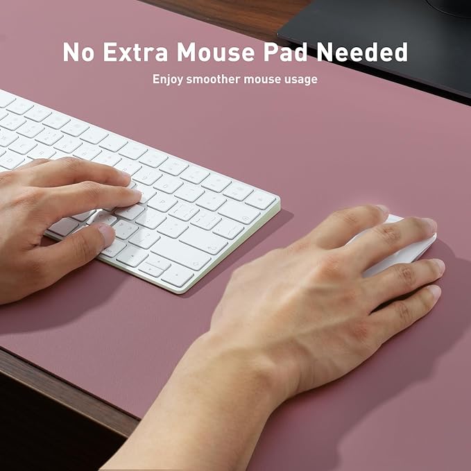 Aothia Faux Leather Desk Mat – Large Mouse Pad, Non-Slip PU Leather Blotter — view 4