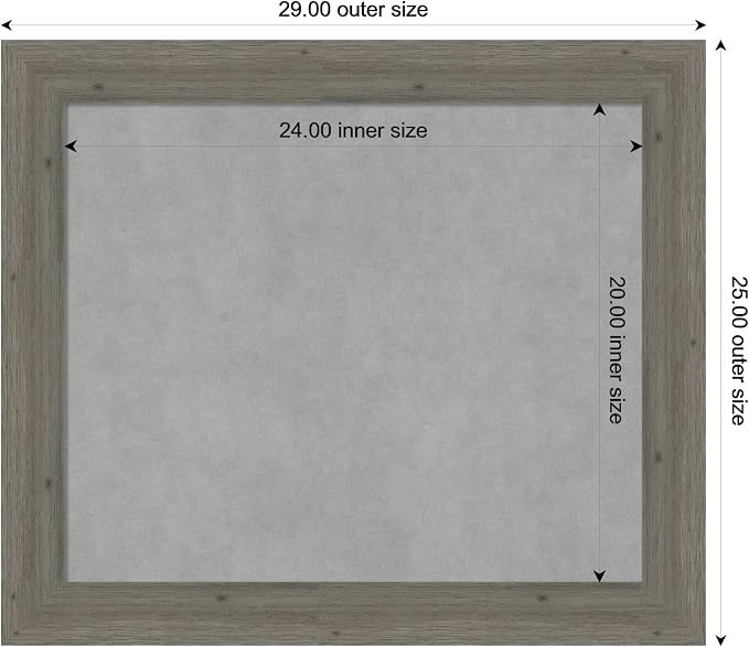 Amanti Art Grey Framed Magnetic Board 25x29 Medium Vision Board — view 4