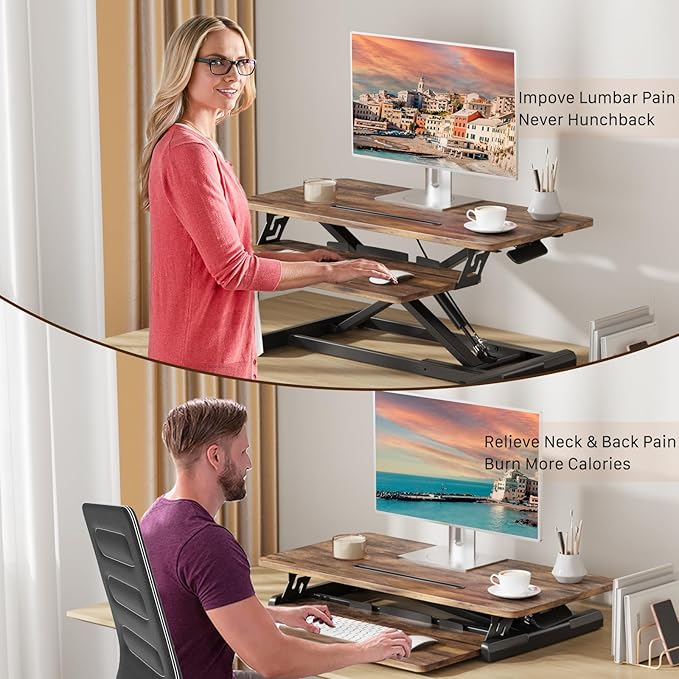 JOY worker Standing Desk Converter, Desktop Workstation Riser — view 5