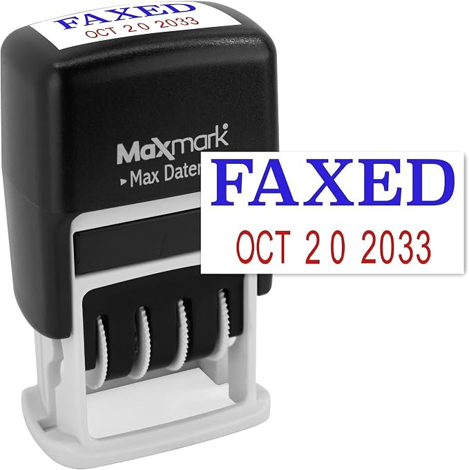 MaxMark Self-Inking Rubber Date Office Stamp