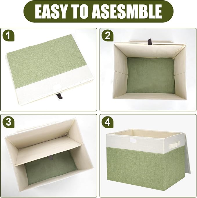 Large 17" 42 Quarts Collapsible Stackable Storage Bins — view 3