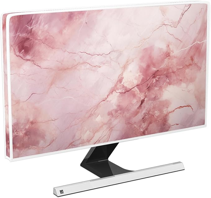Baocicco Fashion Pink Marble Waterproof Television Cover 70 Inch Full Body