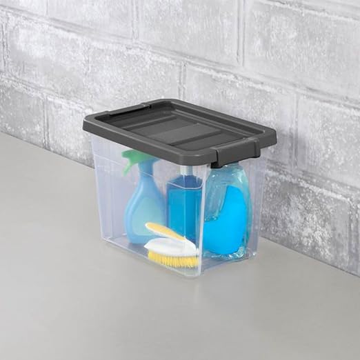 Sterilite 18-Pack Modular Stacker Box, Durable Clear Plastic Storage Bins — view 5