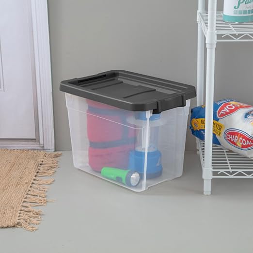 Sterilite 18-Pack Modular Stacker Box, Durable Clear Plastic Storage Bins — view 4