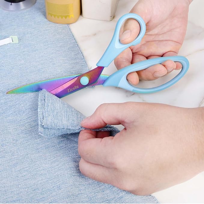 Zicolu 8.5" Scissors All Purpose, Titanium Coating Sharp Blade, Soft — view 6