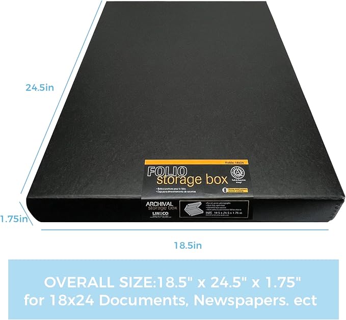 Lineco Folio Storage Box, Clamshell Design — view 2