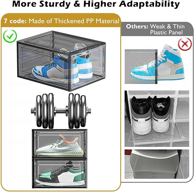 7 code Thicken & Sturdy Clear Shoe Storage Organizer — view 5