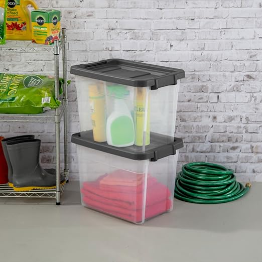 Sterilite 18-Pack Modular Stacker Box, Durable Clear Plastic Storage Bins — view 6