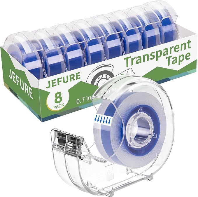 JEFURE 8 Pcs Transparent Tape