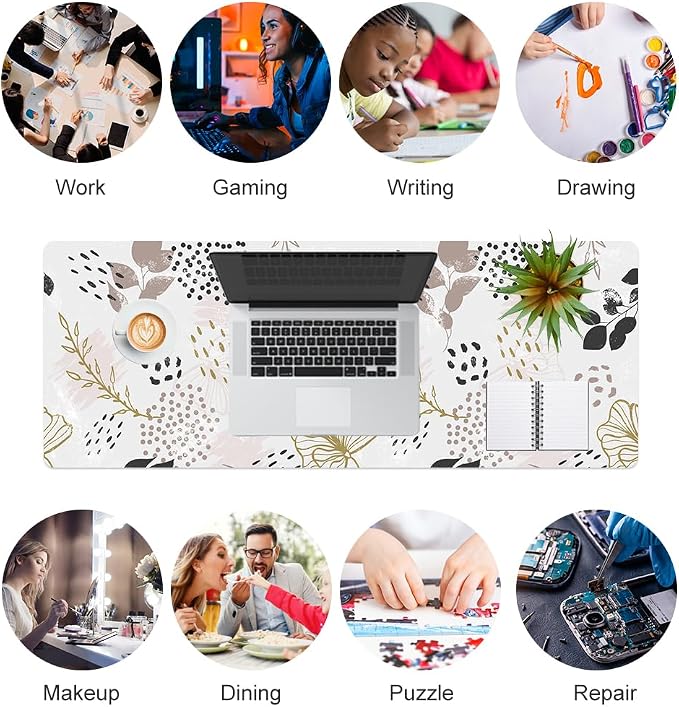 QIYI Large Mouse Pad for Desk, Cute Desk Mat for Desktop, Women Girls Office — view 7