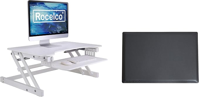 Rocelco 32" Height Adjustable Standing Desk Converter