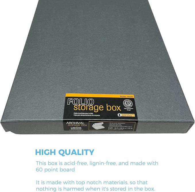 Lineco Folio Storage Box, Clamshell Design — view 5