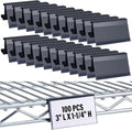 Kathfly 100 Pcs Wire Shelf Label Holders Compatible