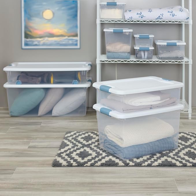 Sterilite 4-Pack Latching Box, Under Bed Storage Bins — view 8