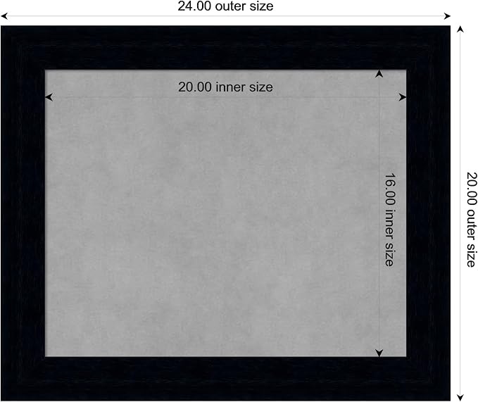 Amanti Art Black Framed Magnetic Board 20x24 Small Vision Board — view 3