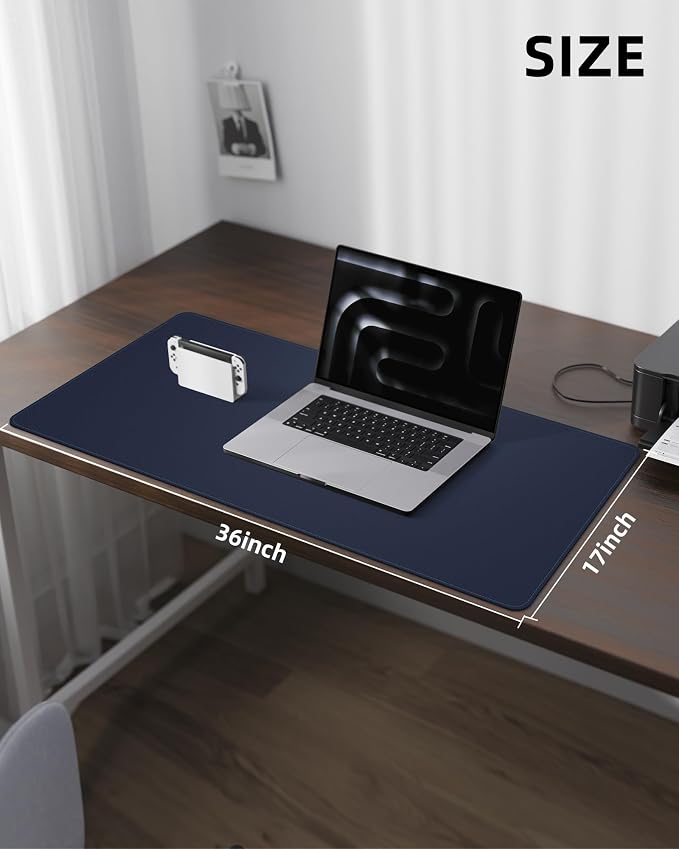Leather Desk Pad Protector, Desk Mat, Large Mouse Pad, Non-Slip Desk Pad — view 5