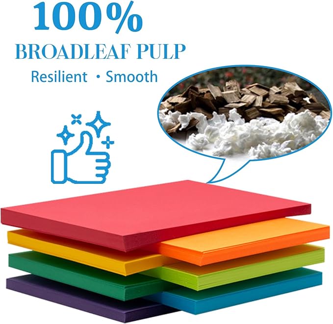 Index Cards 140-Count 5x8 Inch, 178GSM Heavyweight Set of 7 Colors Paper — view 4