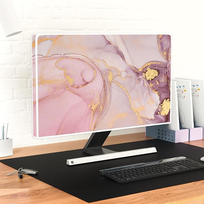 Baocicco Pink Gold Marble Waterproof Screen TV Cover 37, 39 Inch Decorative — view 6