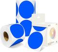 3 Inch Round Colored Dot Stickers, 4 Rolls in Dispenser Box