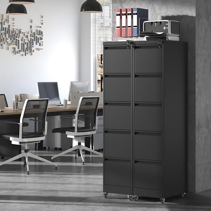 IKIMI 5 Drawer Locking File Cabinet — view 8