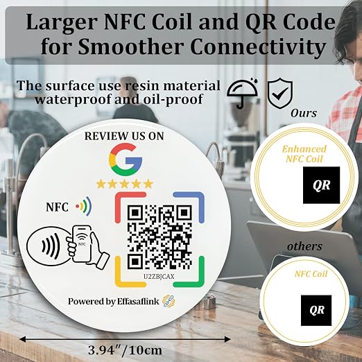 Epoxy Sticky Card with NFC Chip & QR Code — view 3