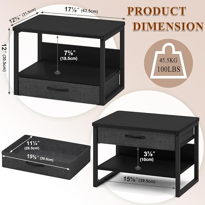 MARTY Printer Stand with Storage Drawer — view 4