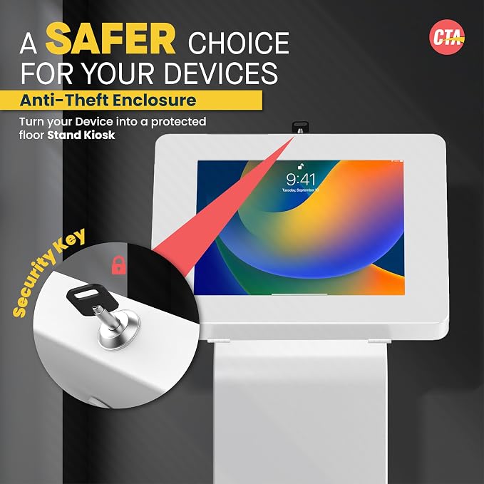 Locking Floor Stand – CTA Premium Locking Support Base Kiosk — view 3