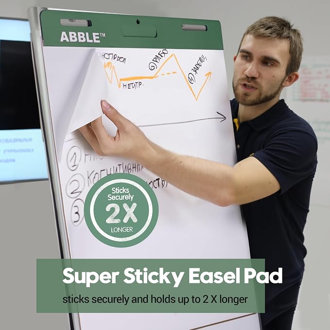 Super Sticky Easel Pad, 25 x 30 Inches, 30 Sheets/Pad, 8 Pads/Pack, Large Self — view 3