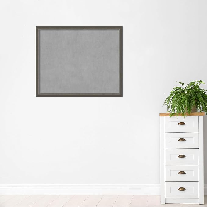 Amanti Art Silver Framed Magnetic Board 35x43 X-Large Vision Board — view 5