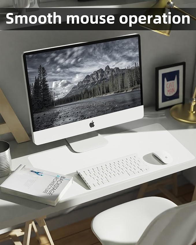 Pu Leather Desk Protector, Mouse Pad, Laptop Mat, Non-Slip Blotter, Waterproof — view 4