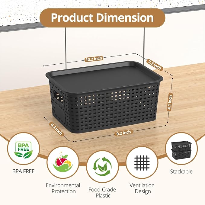 ZFTMRR Plastic Storage Basket — view 2