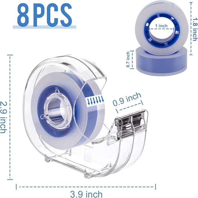 JEFURE 8 Pcs Transparent Tape — view 2