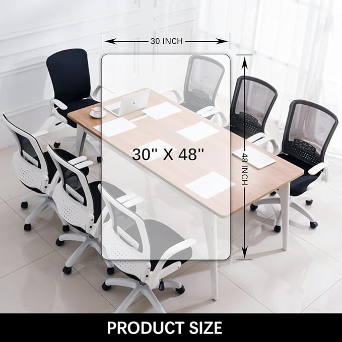 Kuyal Clear Chair mat for Hardwood Floor 30 x 48 inches Transparent Floor Mats — view 7