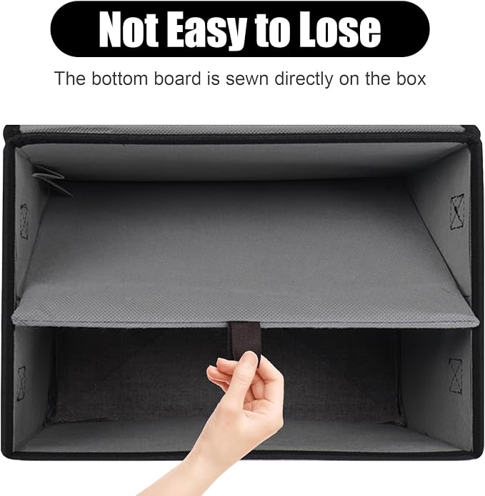 Large 17" 42 Quarts Collapsible Stackable Storage Bins — view 4