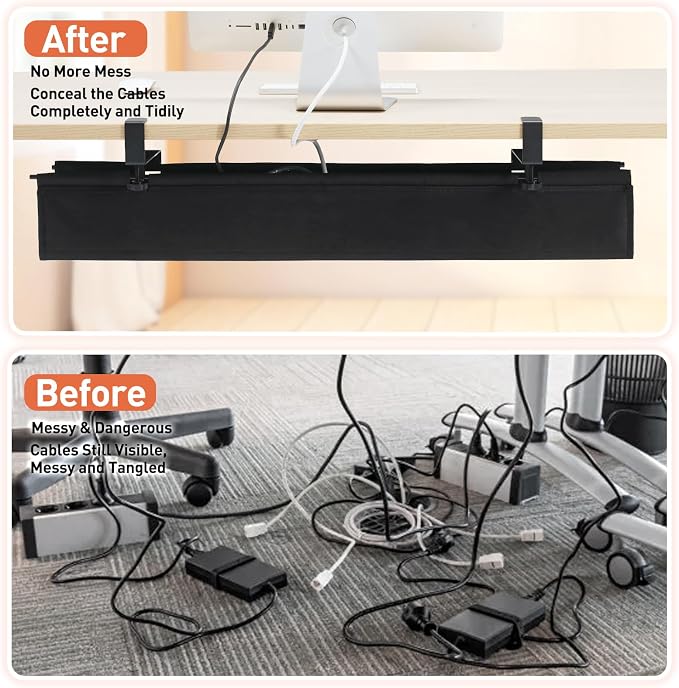 MAXECHO Under Desk Cable Management Tray 36" — view 5