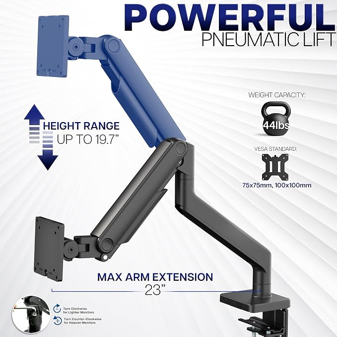 VIVO Heavy Duty Aluminum Ultrawide Monitor Tension Arm — view 3