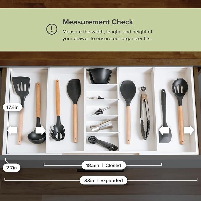 KitchenEdge Adjustable Kitchen Drawer Organizer — view 7