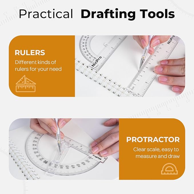 Nicpro 22 PCS Compass Geometry Tools — view 4
